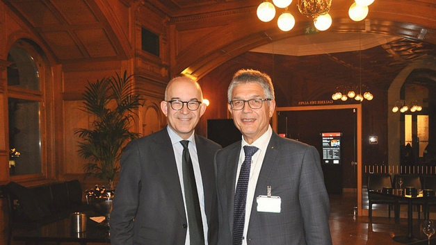 HEV-Schweiz- Präsident NR Gregor Rutz mit HEV-Direktor Markus Meier.